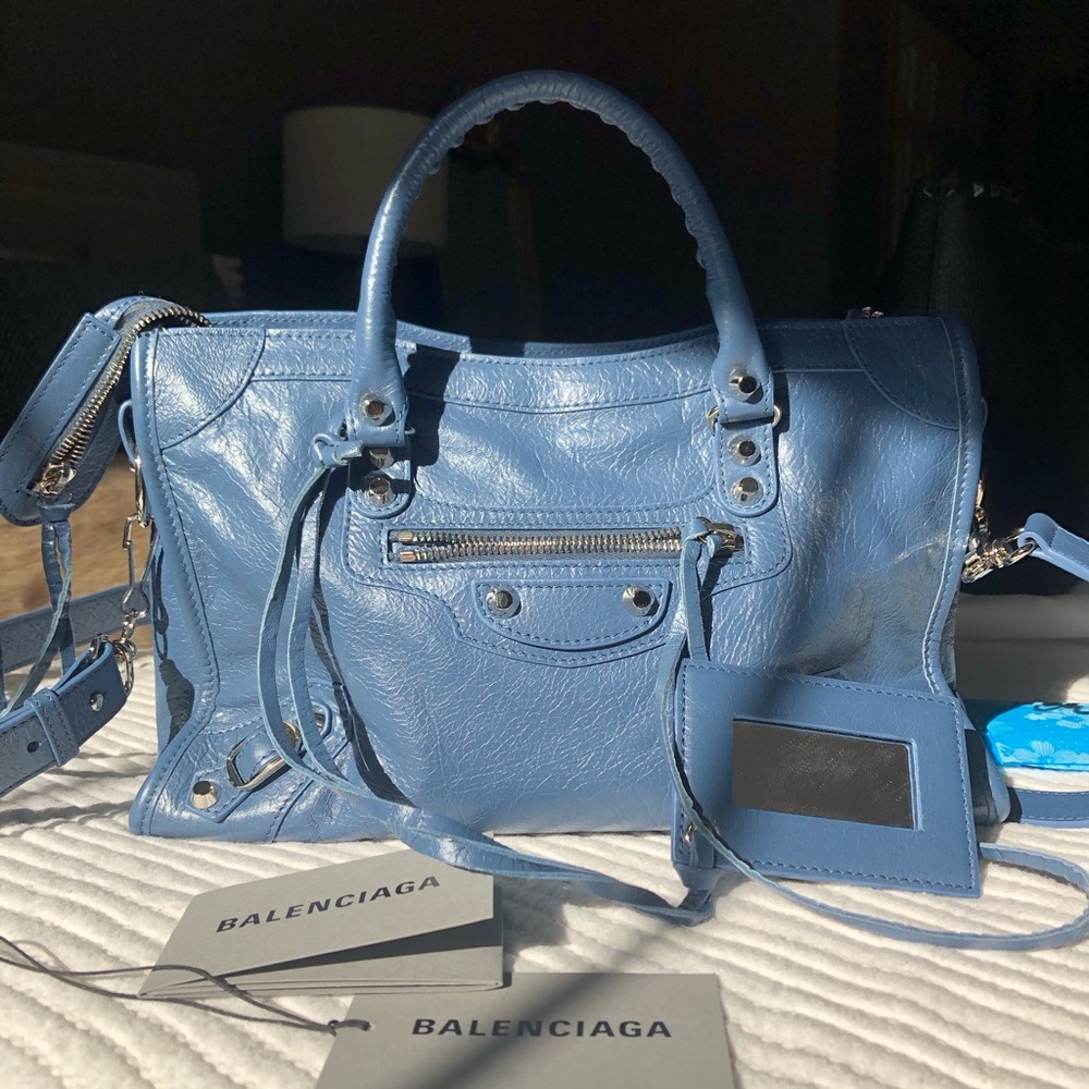 Balenciaga City S Mineral Blue